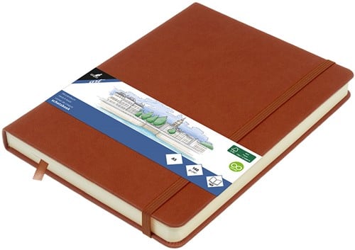 Schetsboek Kangaro A5 cognac 80 vel roomwit 140 grams