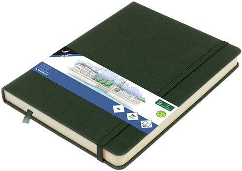 Schetsboek Kangaro A5 forest green 80 vel roomwit 140 grams