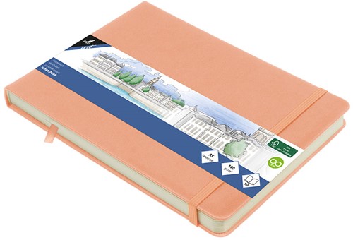 Schetsboek Kangaro A5 liggend oud roze 80 vel roomwit 140 grams