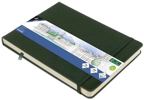 Schetsboek Kangaro A5 liggend forest green 80 vel roomwit 140 grams