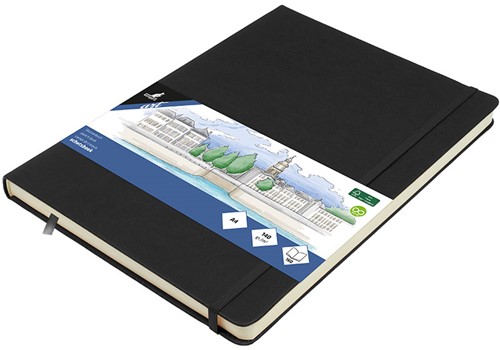 Schetsboek Kangaro A4 zwart 80 vel roomwit 140 grams