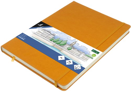 Schetsboek Kangaro A4 okergeel 80 vel roomwit 140 grams