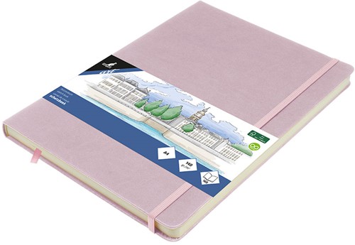 Schetsboek Kangaro A4 violet 80 vel roomwit 140 grams