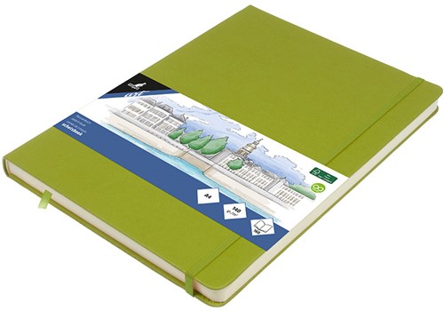 Schetsboek Kangaro A4 lime green 80 vel roomwit 140 grams