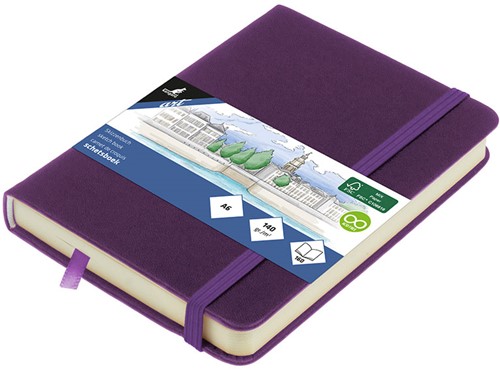 Schetsboek Kangaro A6 purple heart 80 vel roomwit 140 grams