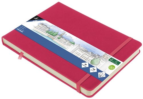 Schetsboek Kangaro A5 liggend ruby 80 vel roomwit 140 grams