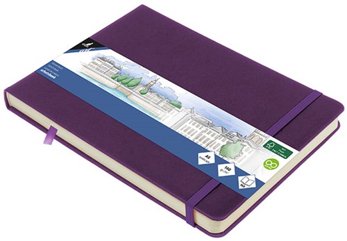 Schetsboek Kangaro A5 liggend purple heart 80 vel roomwit 140 grams