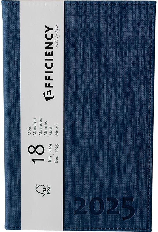Agenda 2024/2025 Ryam Efficiency 7 dagen per 2 pagina's A5 18 maanden