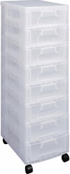 Ladeblok Really Useful 8 stuks opbergdozen van 7 liter transparant