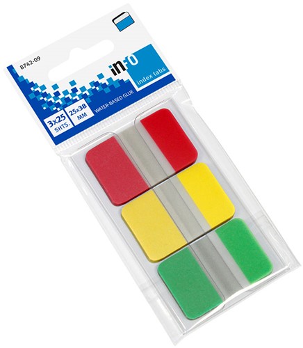Indextabs Info-Notes 25x38mm assori 3x 25 stuks