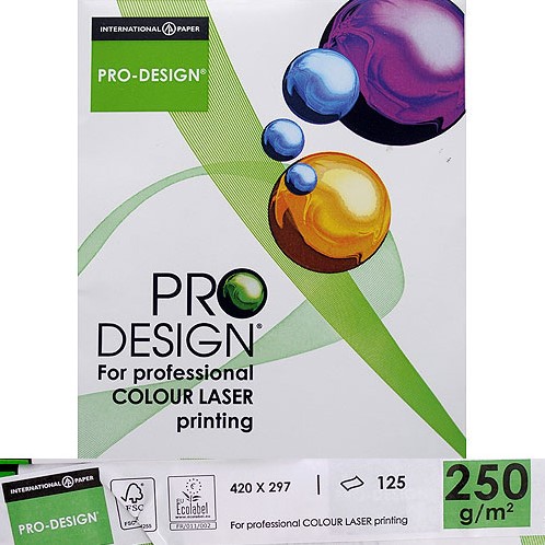 Printpapier Pro Design A3 250 grams wit 125 vel