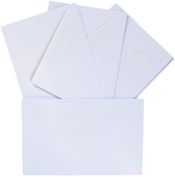 Bank envelop tbv wenskaart 120x185mm 160 grams wit 50 stuks