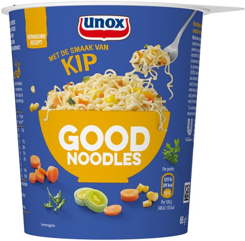 Unox Good Noodles kip 6 cups. Afname per 5 stuks