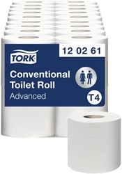 Toiletpapier Tork T4 Advanced 2-laags 488 vel wit 4 rol 120261
