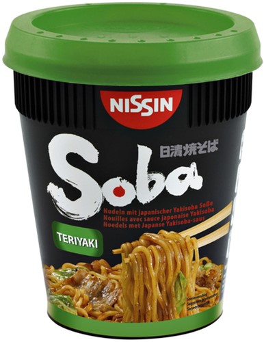 Nissin Soba Noodles teriyaki cup | afname per 8 stuks