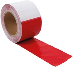 Afzetband 250 meter rood wit