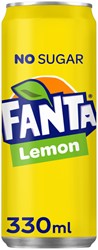 Frisdrank Fanta Lemon Zero 330 ml | afname per 24 stuks