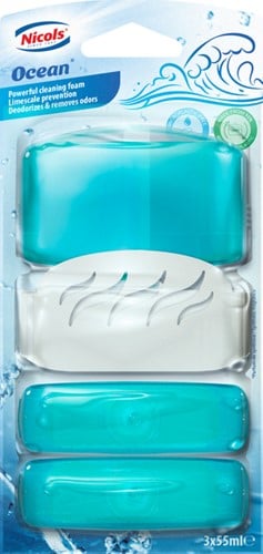 Toiletblok Air Plus Ocean 55ml met houder