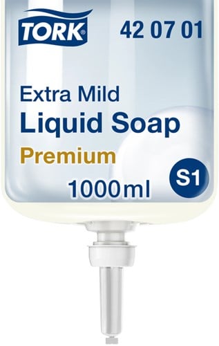 Zeep Tork S1 mild ongeparfumeerd 1 liter 420701
