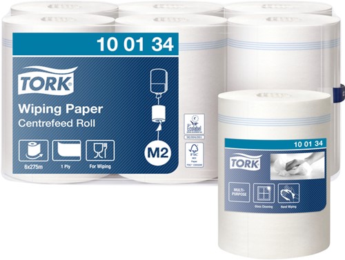 Tork poetsrol 415 24,5cm x 275m 1-laags systeem M2 6 rollen (100134).