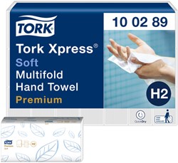 Handdoek Tork H2 2-laags 21x26mm wit 21x 150 stuks 100289