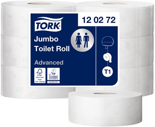 Toiletpapier Tork T1 Jumbo Advanced 2-laags 360m 6 rol 120272
