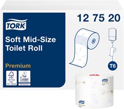 Toiletpapier Tork T6 premium 2-laags 90 meter wit pak à 27 rol 127520