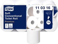 Toiletpapier Tork T4 Premium 3-laags 250 vel wit 8 rol 110316