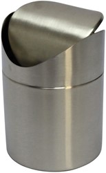 Afvalbakje tafelmodel met swingdeksel 1,5 liter RVS