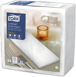 Dinerservet Tork Linstyle Premium 1/8 vouw 1-laags 390x390mm 50 vel wit 478145