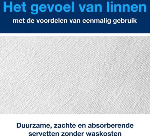 Dinerservet Tork Linstyle Premium 1/8 vouw 1-laags 390x390mm 50 vel wit 478145-2