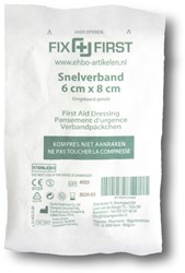 Snelverband FixFirst gerold 6x8cm 10 stuks
