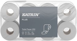 Toiletpapier Katrin Plus 250 Soft 9,5x11cm 3-laags 250 vel hoogwit doos à 8 rol 11711