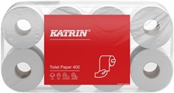 Toiletpapier Katrin 400 9,5x11cm 2-laags 400 vel wit verpakking à 8 rol 14293