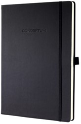 Notitieboek Sigel Conceptum Pure A5 blanco omslag zwart