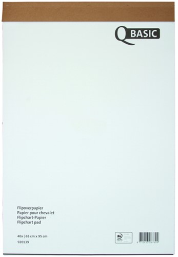 Flipoverpapier 65x100cm blanco/ruit 80gr | afname per 3 stuks
