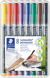 Permanent marker Staedtler Lumocolor 317 M 8-delig assorti