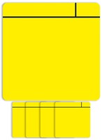 Magneet scrum 7,5cmx7,5cm geel 5 stuks
