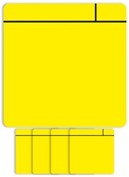Magneet scrum 7,5cmx7,5cm geel 5 stuks