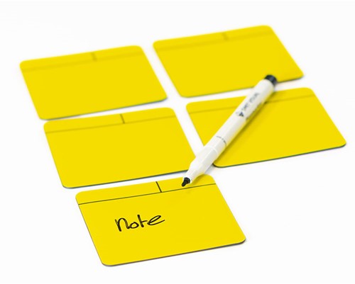 Magneet scrum 7,5cmx7,5cm geel 5 stuks-2