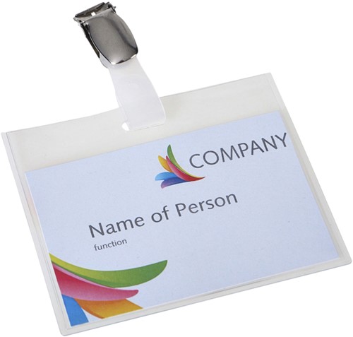 Badge pashouder Europel gesloten clip 90x60mm 24 stuks 121286