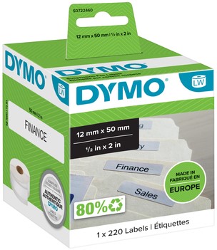 20x Label Kompat. Zu Dymo 99012 36 X 89 Mm 260 Label Etiketten Pro Rolle Gelb