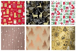 Kerstpapier 200x70cm 80 grams assorti