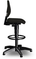 Werkplaatsstoel Bimos Isitec hoog soft pur voetring met glijders-3