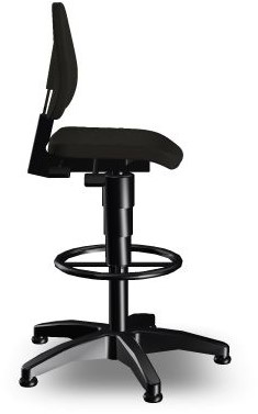 Werkplaatsstoel Bimos Isitec hoog soft pur voetring met glijders-3