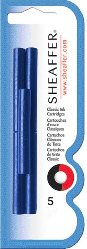 Inktpatroon Sheaffer blauw 5 stuks