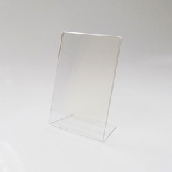 Prijskaarthouder 60x80mm transparant schuin model