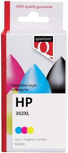 Inktcartridge Quantore alternatief voor HP 302XL F6U67AE kleur