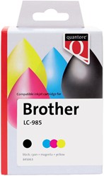 Inktcartridge Quantore alternatief voor Brother LC-985 zwart + 3 kleuren