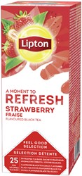 Thee Lipton Strawberry 25 zakjes per stuk verpakt